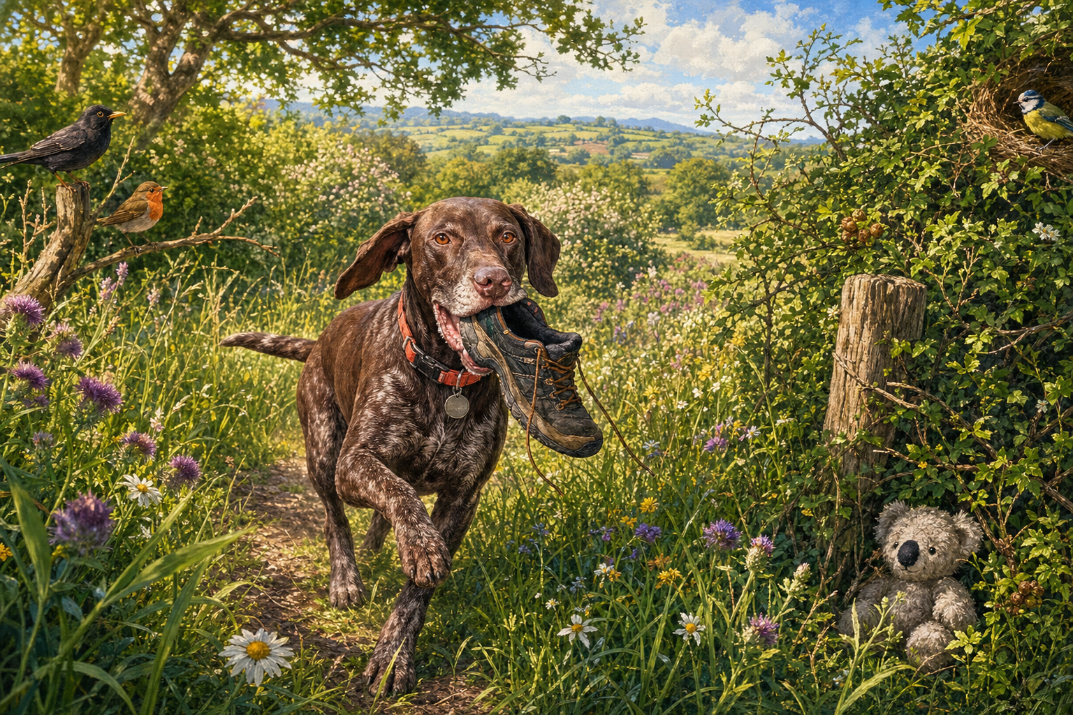 Monty the dog — example Jigsaw Tail